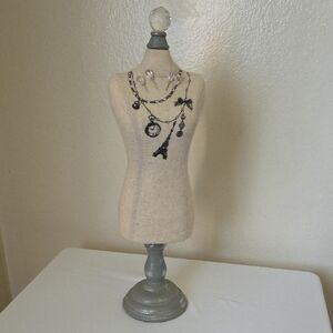 Chic Cream Mannequin Jewelry Holder